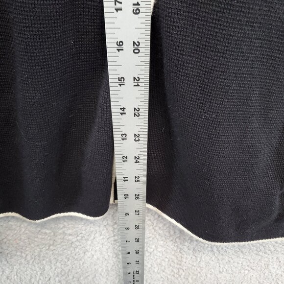 Talbots Sweater Jacket Black 3 Button Pockets - Picture 6 of 7